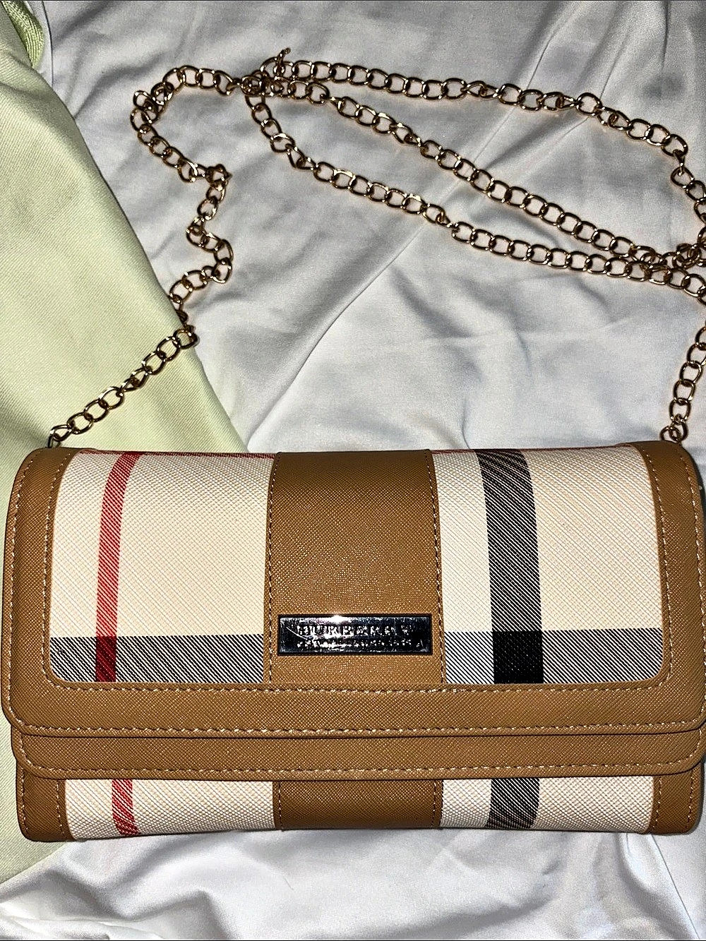 Inspired by Plaid Crossbody Bag in Brown & Beige